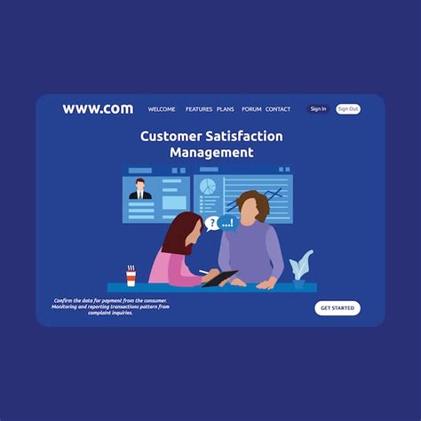 customer page vectors illustrations
