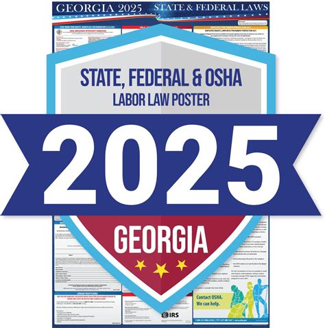 Amazon 2025 Georgia State And Federal Labor Laws Poster OSHA