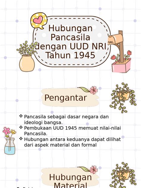 hubungan pancasila  pembukaan uud nri