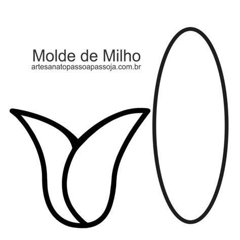 Molde De Milho Para Imprimir Recortar Ou Colorir Artesanato Passo A