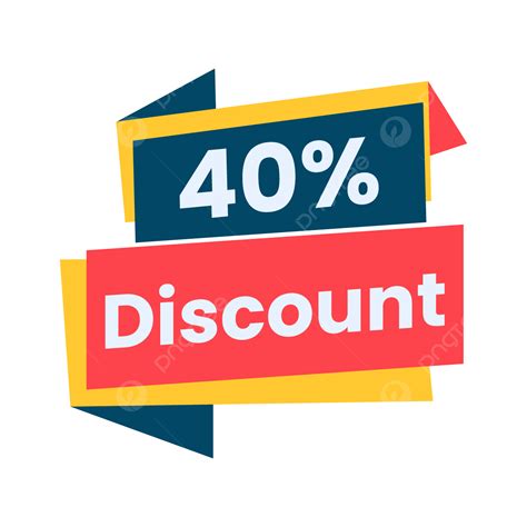 Venta De Descuento Y Diseño De Etiquetas De Precio Hasta 40 Vector PNG