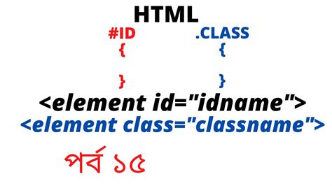 HTML ID And Class Tutorial Bangla HTML Class And ID Attribute YouTube