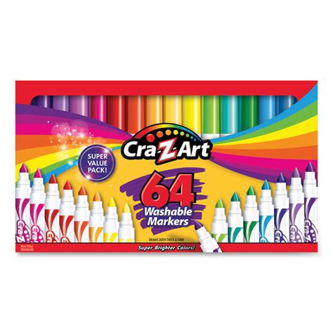 Cza13424 Cra Z Art® 13424 Washable Markers Broad Bullet Tip