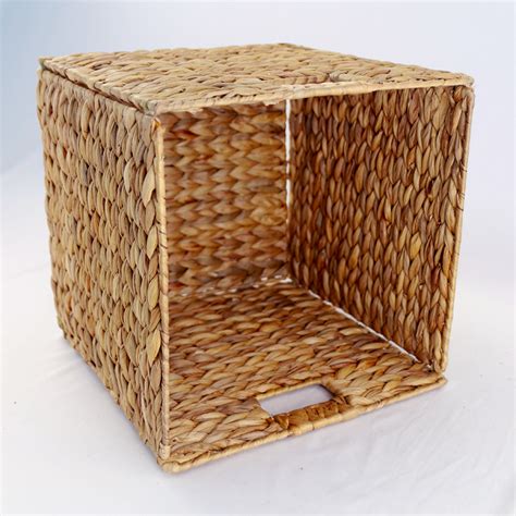 Hyacinth Hamper Natural Color Foldable Sustainable Water Single Hole