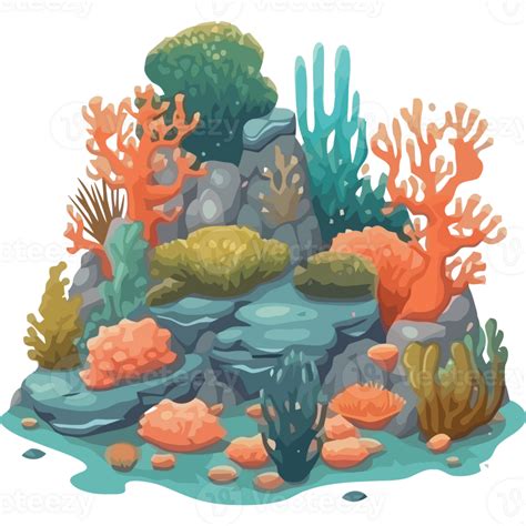 Underwater Coral Reef Illustration 49025453 Png