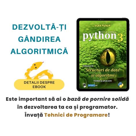 Curs De Programare N Python Volumul Structuri De Date I Algoritmi