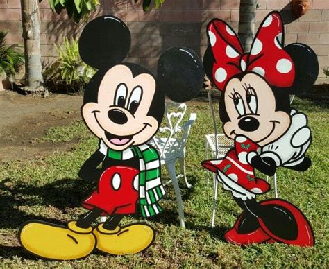 Christmas Mickey And Minnie Lawn Signs Christmas Yard Art