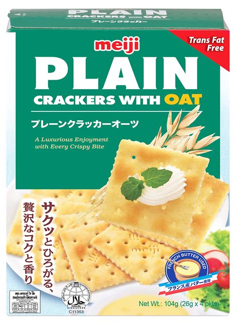 Meiji Plain Crackers With Oat 104g Hyfresh