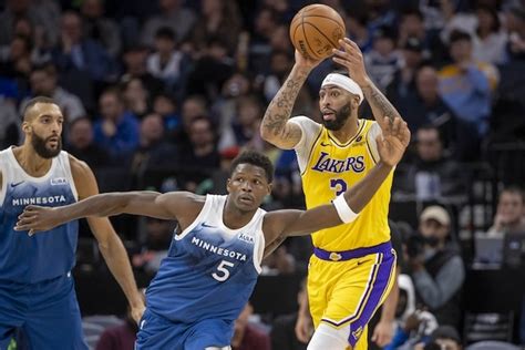 Lakers News Anthony Davis Praises Great Talent Anthony Edwards