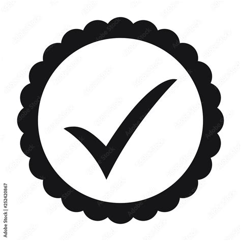 Approved Icon Profile Verification Accept Badge Stock Vector Adobe