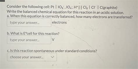 Answered Consider The Following Cell Pt O3 Bartleby