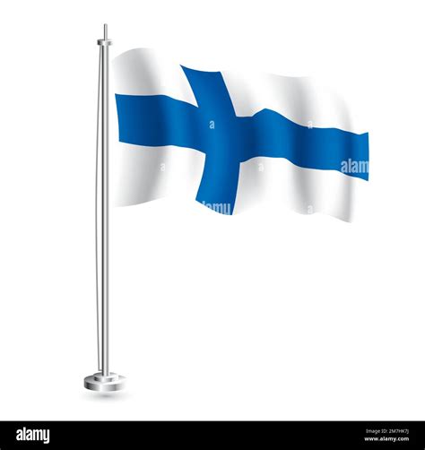 Bandera de Finlandia Bandera de onda realista aislada del país de