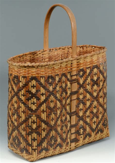 Lot 338 Early Cherokee River Cane Baskets 1937 Photo Cane Baskets