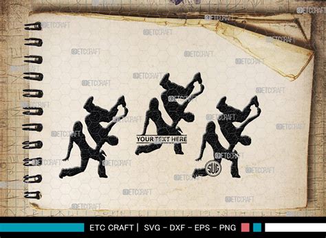 Hip Hop Monogram Hip Hop Silhouette Hip Hop Svg Hip Hop Dancers Svg