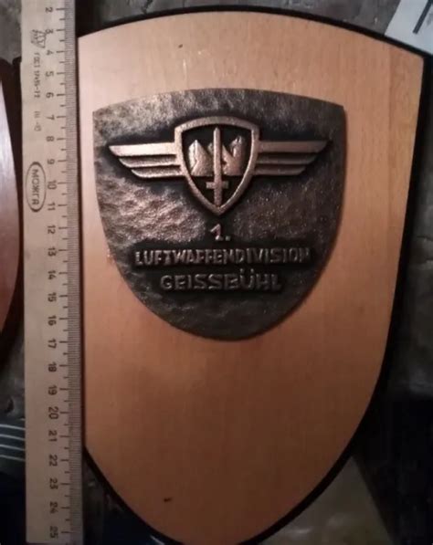 FRÜHE BUNDESWEHR LUFTWAFFE1 Luftwaffendivision Wappen Bronce Abschied