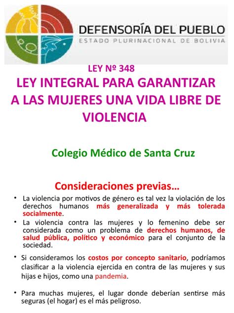 348 Ley Integral Contra La Violencia Hacia Las Mujeres