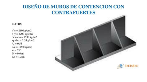 Diseño de muros de contención con contrafuertes Dennis Quispe Jurado