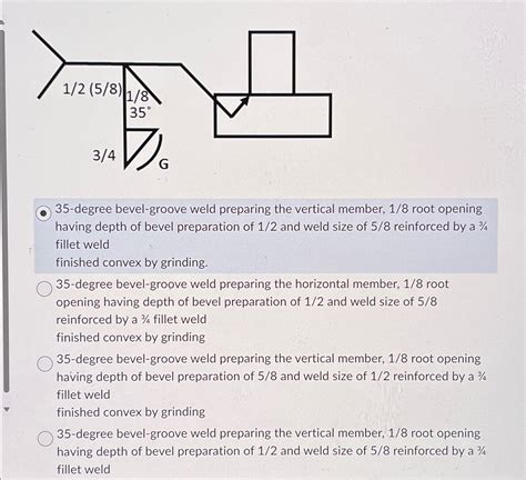 Solved 35-degree bevel-groove weld preparing the vertical | Chegg.com