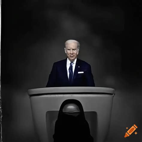 Joe Biden Sitting On A Skibidi Toilet On Craiyon