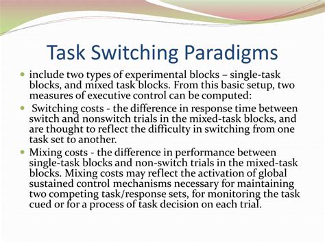 bilingual advantage  task switching powerpoint