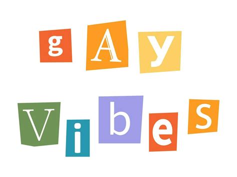 Vector Ransom Gay Vibes Text In Y2k Style LGBT Quote Gay Vibes