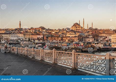 Cityscape And Old Town View From Istanbul In Early Morning Editorial