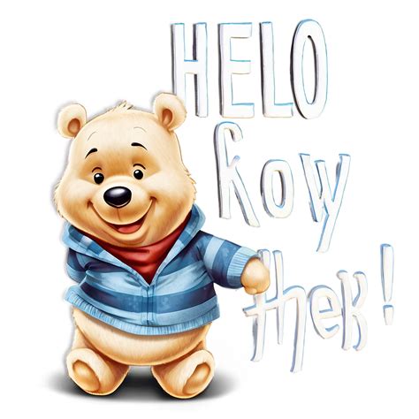 Pooh Bear Saying Hello Png Ksf3 Png Image