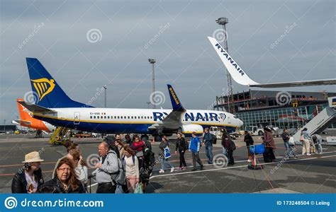 Boarding Ryanair Airliner At Copenhagen Airport Editorial Stock Image