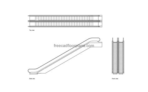 electric escalator  cad drawings