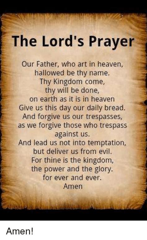 The Lords Prayer Our Father Who Art In Heaven Hallowed 11470376 The