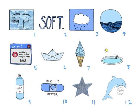 Blue Aesthetic Sticker Pack Etsy