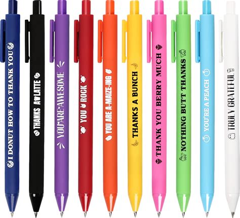 Macolily Pieces Funny Pens Thank You Pens Inspirational Motivational