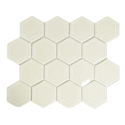 Surf Hexagon Beveled Glass Tile Pebble Tile Shop