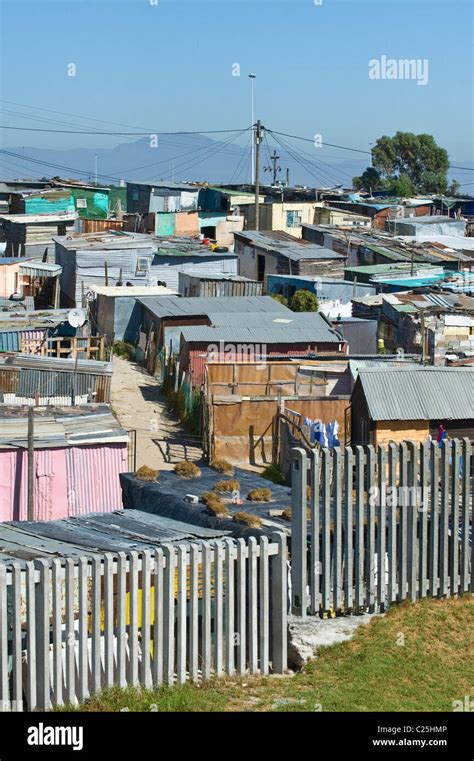 View Of Khayelitsha Township In Cape Town South Africa Stock Photo Alamy