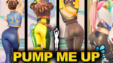 Pump Me Up 💦 Thicc Fortnite Emote With Thicc Skins Youtube