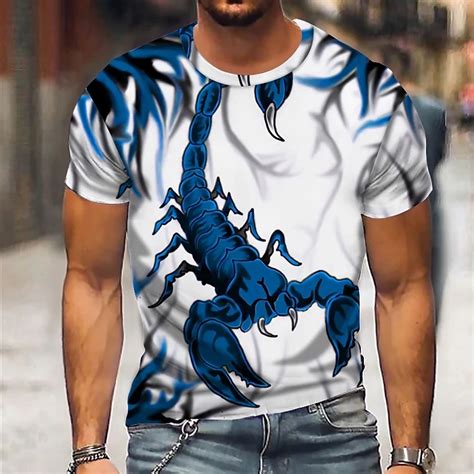 Camisetas Con Estampado 3d De Escorpión Para Hombre Y Mujer Ropa Informal De Manga Corta Con