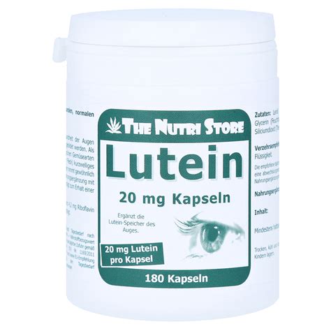 LUTEIN 20 mg Kapseln 180 Stück online kaufen medpex