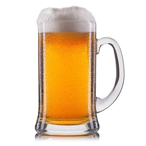 Frosty Glass Of Unfiltered Beer Isolated On A White Background Stock