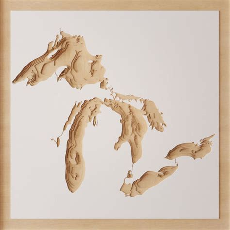 3D Map of Great Lakes | Gallery | Pangea Maps