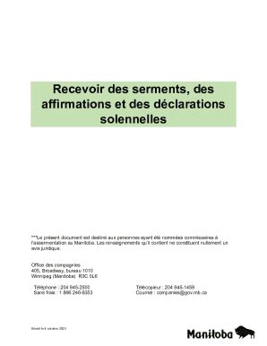 Remplissable En Ligne Companiesoffice Gov Mb Rception D Affidavits Ou