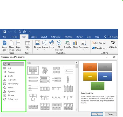 How To Insert Smartart In Microsoft Word Geeksforgeeks