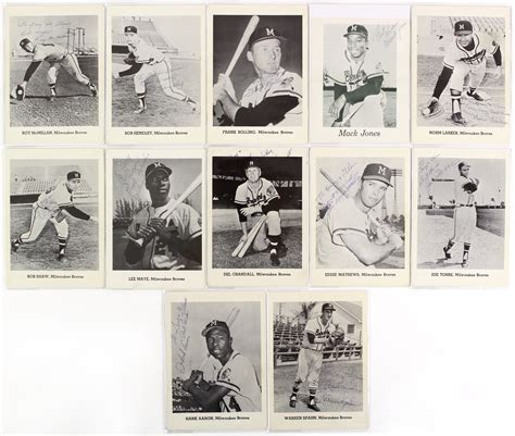 Lot Detail 1963 Milwaukee Braves Signed Inscribed 5 X 7 Player