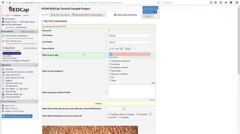 Redcap Tutorial Video 5 Data Entry Youtube