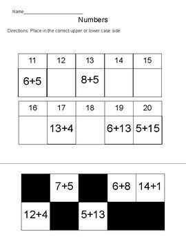 Number Match Add And Subtract Up To Oa C Add And Subtract Within