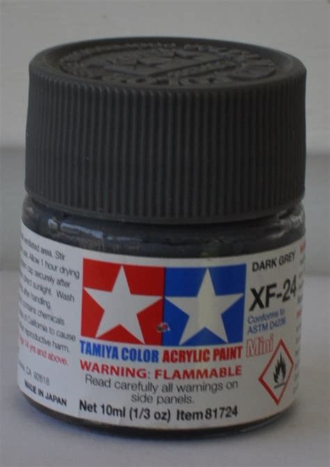 Acrylic Mini XF24 Dark Gray 1 3 Oz Hobby And Model Acrylic Paint