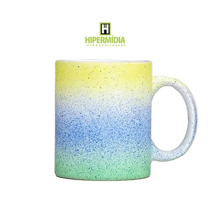 Caneca Porcelana Branca Splash Tri Color Ml Hipermidia Info