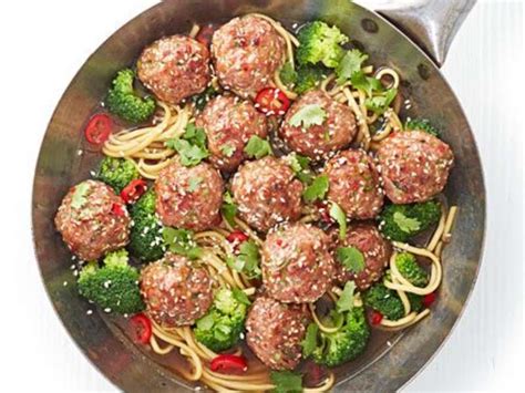 Sticky Asian Meatballs With Udon Noodles Recipe Samsung Food