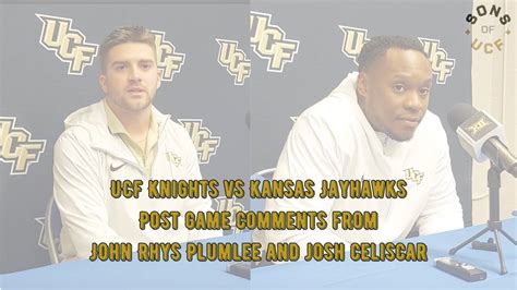 UCF Knights Vs Kansas Jayhawks Post Game With John Rhys Plumlee YouTube