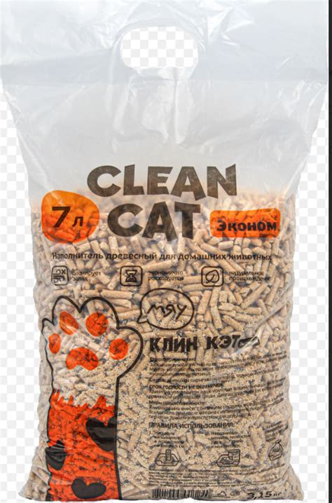 Наполнитель древесный для домашних животных Clean Cat Эконом 3,15кг 7л ...