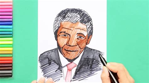 How To Draw Nelson Mandela Youtube